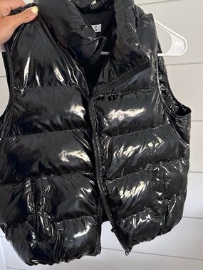 TCEC Shiny Black Puffer Vest
